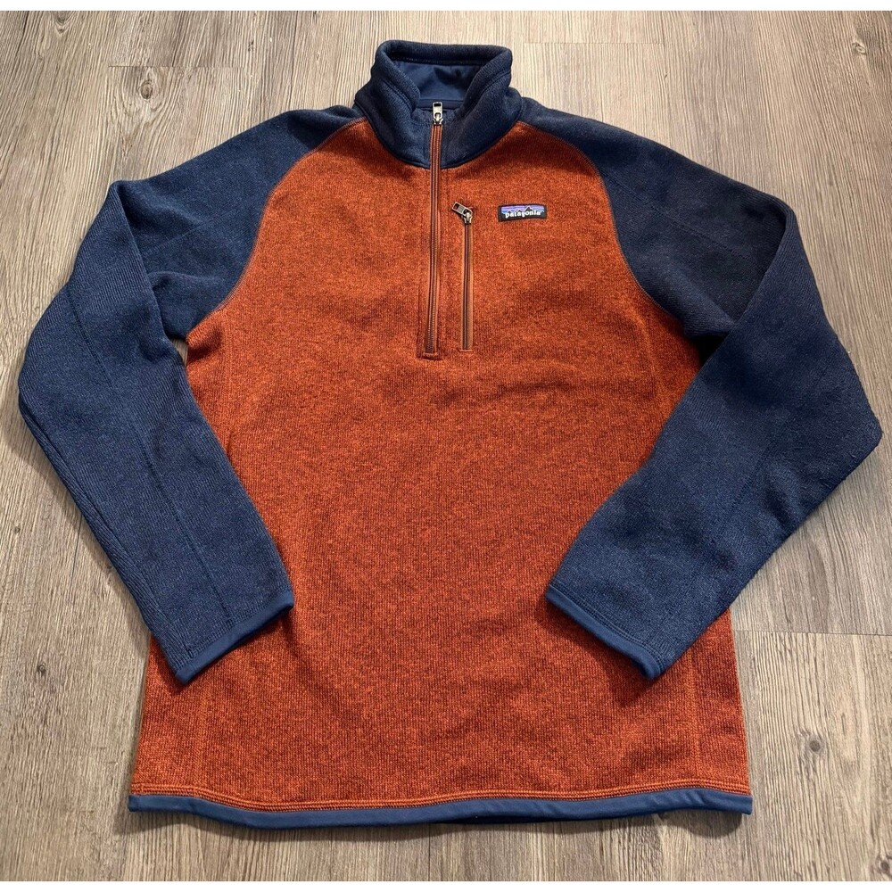 Patagonia Mens Better Sweater 1/4 Zip
Fleece - Barn Red-New Navy Size S